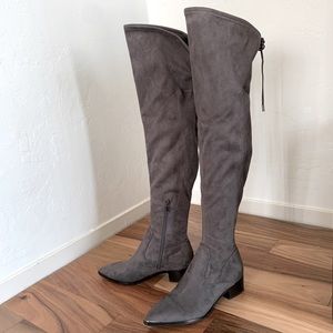 Marc Fisher, Yuna over the knee boots, gray suede